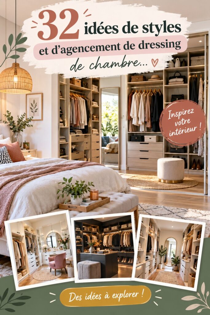 Dressing moderne et organisé avec des étagères ouvertes et des tiroirs.