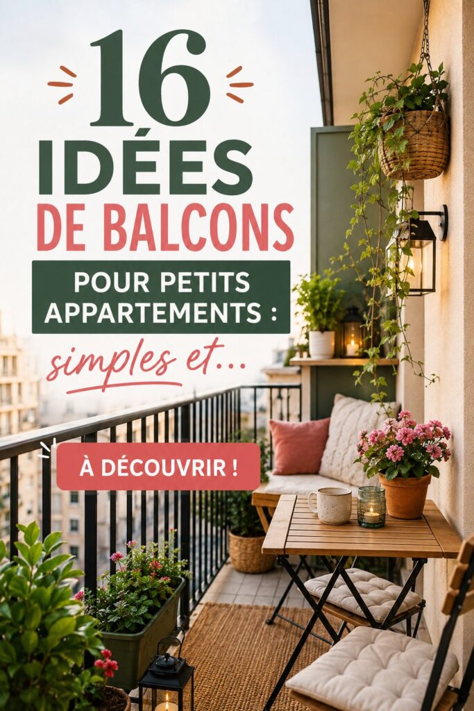 Idée d'aménagement de balcon accueillant pour un petit appartement