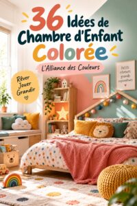Une chambre d'enfant colorée avec des meubles et accessoires vibrants