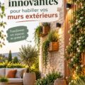 Mur extérieur habillé avec des matériaux modernes et créatifs