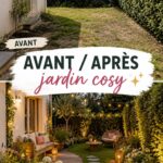 Un jardin cosy avec des chaises confortables et des lumières douces