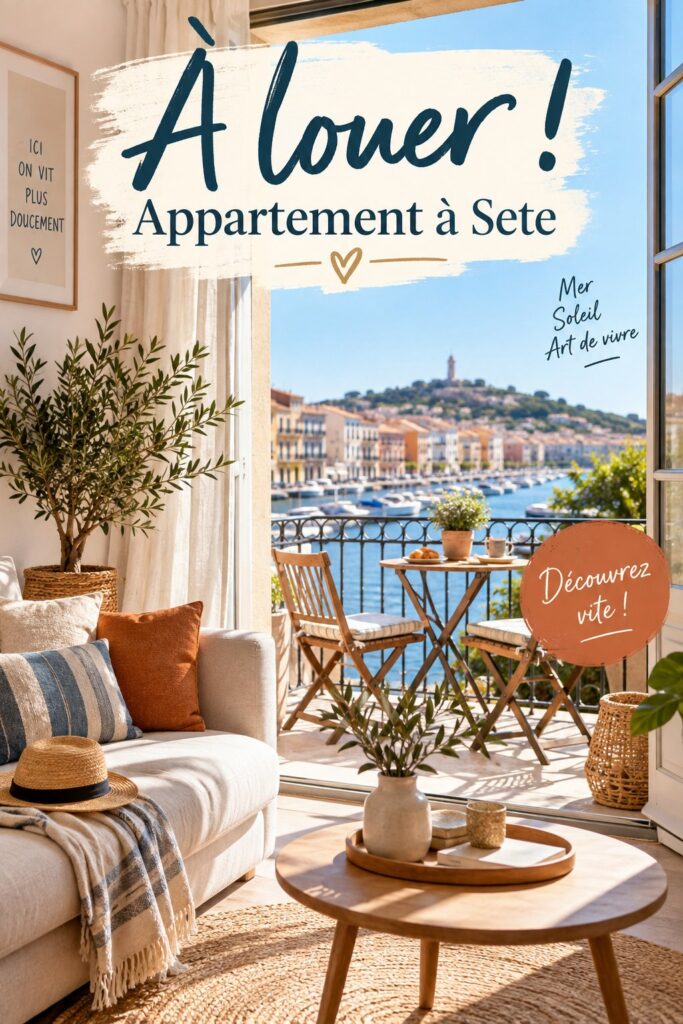 Appartement lumineux et accueillant à Sète, parfait pour une location.