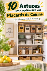 Placard de cuisine bien organisé avec des étagères et des accessoires de rangement.