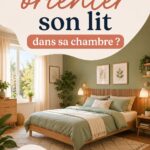Chambre avec un lit bien orienté pour un confort optimal.