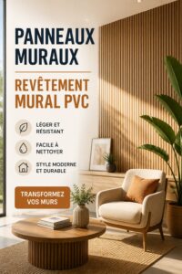 Panneaux muraux en PVC décoratifs dans un intérieur moderne