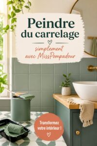 Un carrelage peint récemment dans une cuisine