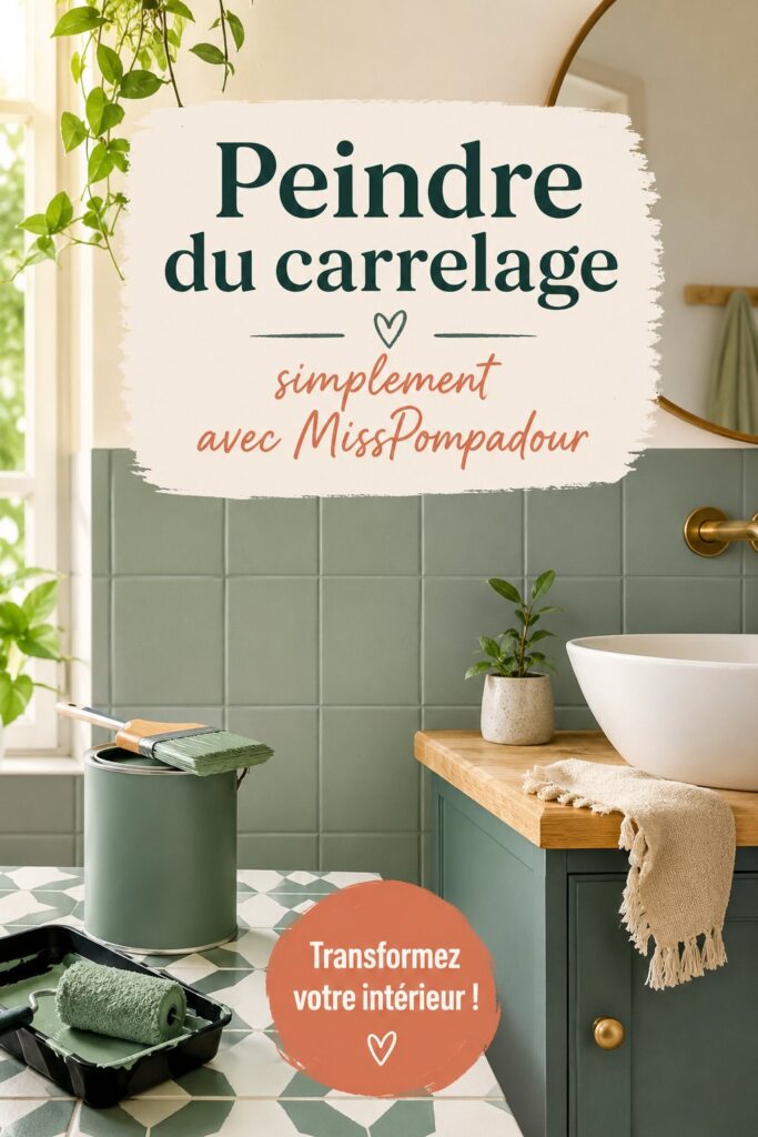 Un carrelage peint récemment dans une cuisine