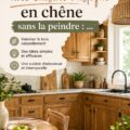 Cuisine rustique en chêne relookée avec des accessoires modernes