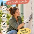 Réparation d'une fissure de façade avec des outils