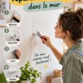 Mur avec fissure nécessitant une réparation.