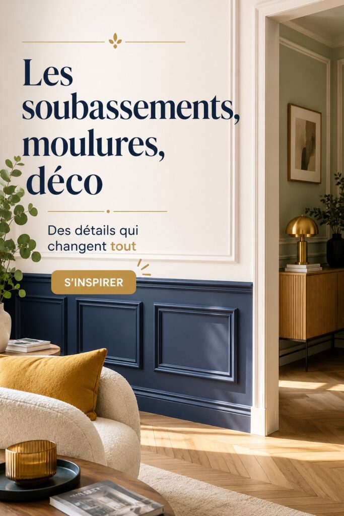 Une pièce avec des soubassements et moulures élégants ajoutant du charme à l'intérieur.