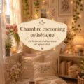 Chambre cosy et apaisante avec des couleurs chaudes et des textiles doux.