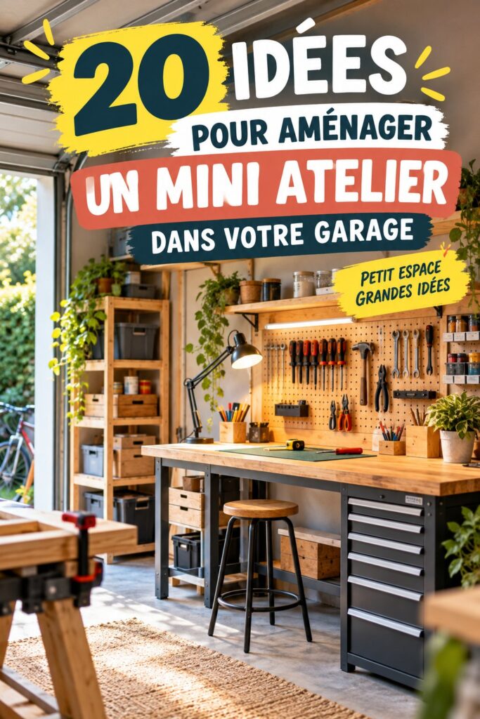 Aménagement d'un garage en mini atelier DIY avec des rangements optimisés