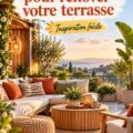 Terrasse aménagée avec des meubles confortables et des plantes décoratives