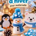 Bricolages d'hiver colorés et créatifs réalisés par des enfants
