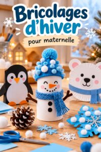 Bricolages d'hiver colorés et créatifs réalisés par des enfants