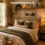 Chambre chaleureuse avec décor cosy et textures variées