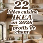 Une cuisine moderne avec des contours élégants en bois et en métal.