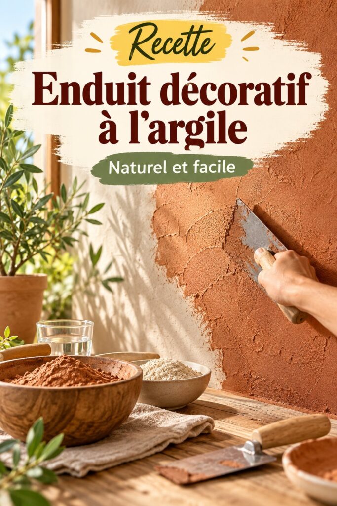 Enduit décoratif à l'argile appliqué sur un mur intérieur moderne