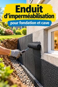 Application de l'enduit Sika sur des fondations pour protéger contre l'humidité