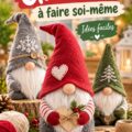 Gnomes DIY colorés sur une étagère, apportant une touche décorative à un intérieur chaleureux