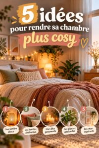 Chambre cosi avec des couleurs chaudes et lumineuses
