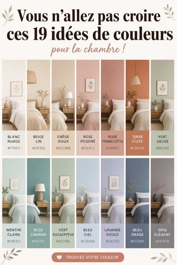 vue d'une chambre avec des murs peints dans des teintes apaisantes et accueillantes