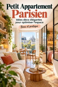 Petit appartement parisien avec une décoration élégante et chaleureuse.