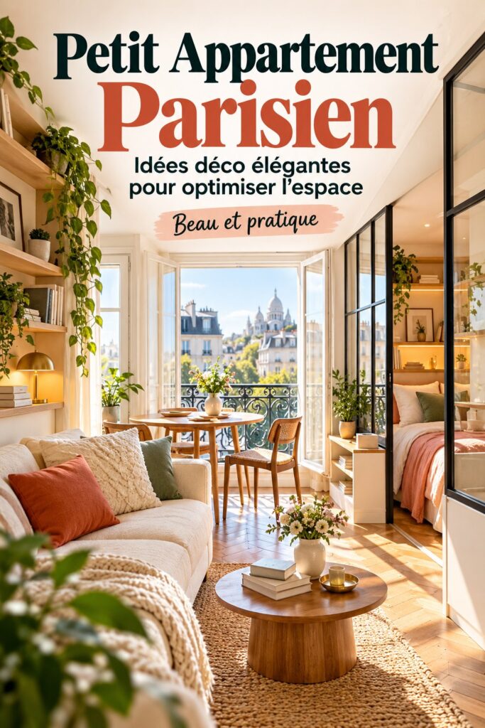 Petit appartement parisien avec une décoration élégante et chaleureuse.