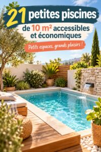 Mini piscine dans un jardin moderne de 10 m2