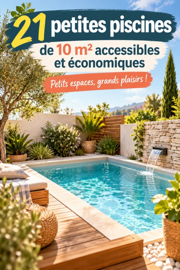Mini piscine dans un jardin moderne de 10 m2