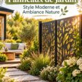 Panneaux de jardin modernes en bois créant une ambiance naturelle