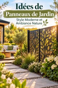 Panneaux de jardin modernes en bois créant une ambiance naturelle