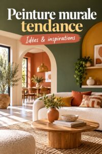 Mur décoré avec des couleurs tendance 2026