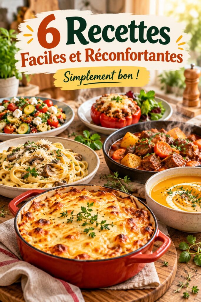Recettes réconfortantes faciles préparées à la maison