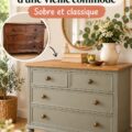 Commode rénovée avec un style sobre et classique