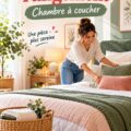 Chambre à coucher bien rangée et organisée