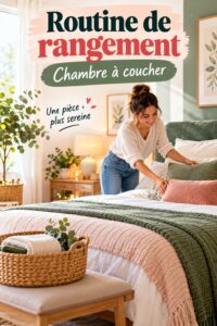 Chambre à coucher bien rangée et organisée