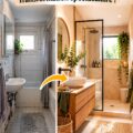 Salle de bain moderne avec carrelage chic après rénovation
