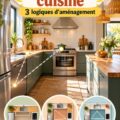 Aménagement moderne d'une cuisine avec triangle d'activité bien accentué